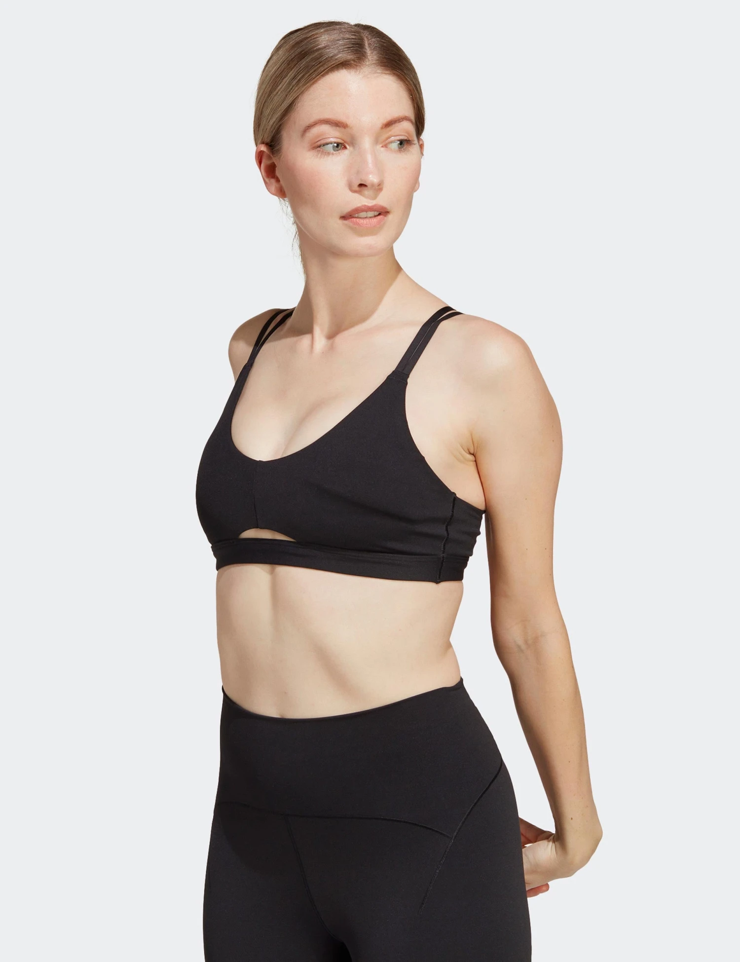 ADIDAS Yoga Studio Luxe Light-Support Bra - Black 3 ADIDAS Yoga Studio Luxe Light-Support Bra - Black