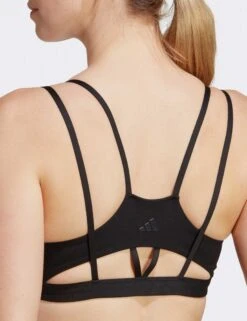 ADIDAS Yoga Studio Luxe Light-Support Bra - Black 11 ADIDAS Yoga Studio Luxe Light-Support Bra - Black -The Sports Edit adidas yoga studio luxe light support bra black HR3036 3