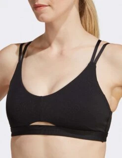 ADIDAS Yoga Studio Luxe Light-Support Bra - Black 10 ADIDAS Yoga Studio Luxe Light-Support Bra - Black -The Sports Edit adidas yoga studio luxe light support bra black HR3036 4