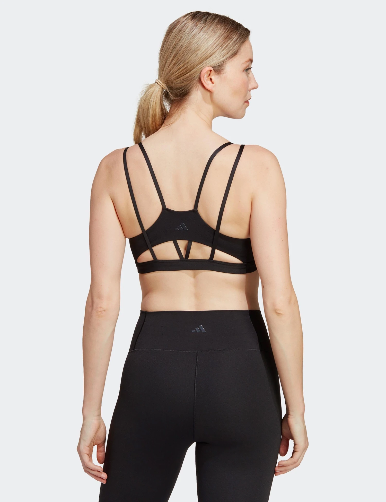 ADIDAS Yoga Studio Luxe Light-Support Bra - Black 4 ADIDAS Yoga Studio Luxe Light-Support Bra - Black - Image 2