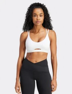 ADIDAS Yoga Studio Luxe Light-Support Bra - White