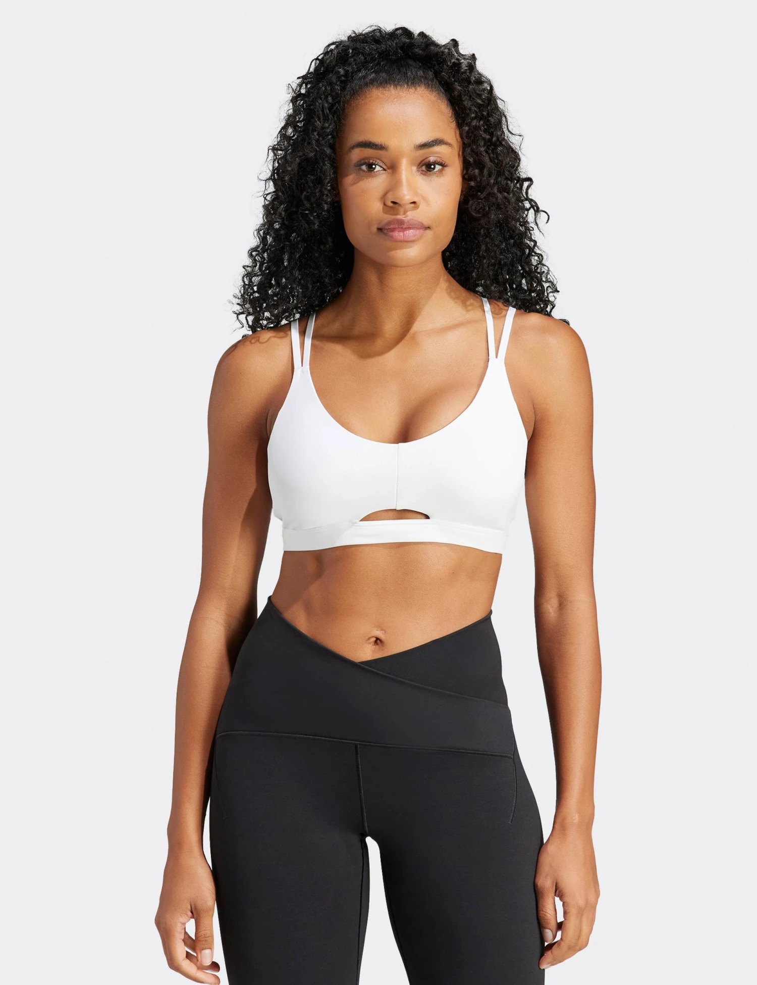 ADIDAS Yoga Studio Luxe Light-Support Bra - White 3 ADIDAS Yoga Studio Luxe Light-Support Bra - White