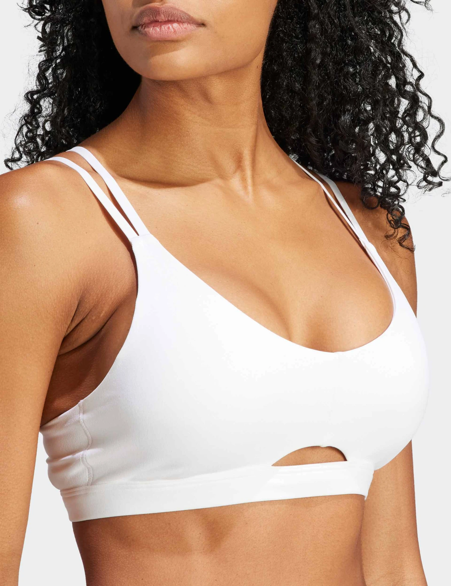 ADIDAS Yoga Studio Luxe Light-Support Bra - White 5 ADIDAS Yoga Studio Luxe Light-Support Bra - White - Image 3