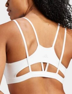 ADIDAS Yoga Studio Luxe Light-Support Bra - White 9 ADIDAS Yoga Studio Luxe Light-Support Bra - White -The Sports Edit adidas yoga studio luxe light support bra white ij5762 4