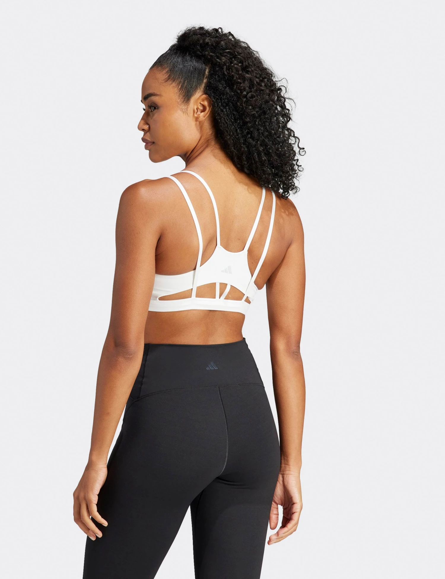 ADIDAS Yoga Studio Luxe Light-Support Bra - White 4 ADIDAS Yoga Studio Luxe Light-Support Bra - White - Image 2