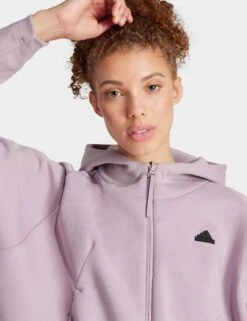 ADIDAS Z.N.E. Full-Zip Hoodie - Preloved Fig -The Sports Edit adidas zne full zip hoodie preloved fig is3934 4