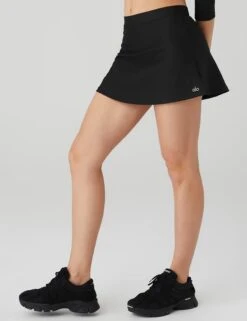 Airlift Timeless Mini Skort - Black -The Sports Edit alo yoga airlift timeless mini skirt black W6303R 6
