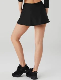 Airlift Timeless Mini Skort - Black -The Sports Edit alo yoga airlift timeless mini skirt black W6303R 7