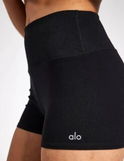 Alosoft Aura Short - Black 8 Alosoft Aura Short - Black -The Sports Edit alo yoga alosoft aura short black SKU ZGL152 0004