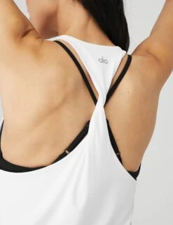 Don't Get It Twisted Tank - White -The Sports Edit alo yoga dont get it twisted tank white W2709R 2
