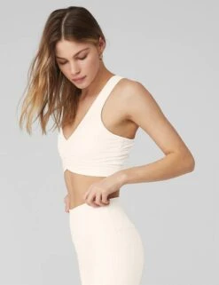Wild Thing Bra - Ivory -The Sports Edit alo yoga wild thing bra ivory W9327R 8