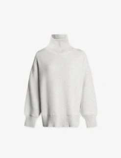Varley Barker High-Neck Sweat - Ivory Marl -The Sports Edit barker high neck sweat ivory marl 3