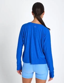 Beyond Yoga Featherweight Daydreamer Pullover - Court Blue Heather -The Sports Edit beyond yoga Featherweight Daydreamer Pullover Court Blue Heather LWSD7792 CTBLHS 0022