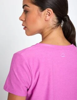 Beyond Yoga Featherweight On The Down Low Tee - Sunset Violet Heather -The Sports Edit beyond yoga Featherweight On The Down Low Tee Sunset Violet Heather LWSD7670 STVHS 0019