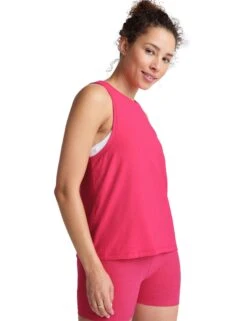Beyond Yoga Featherweight Rebalance Tank - Vivid Pink Heather -The Sports Edit beyond yoga featherweight rebalance tank vivid pink lwsd4612 3