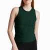 Beyond Yoga Featherweight Your Fit Shirred Tank - Dark Spruce Green Heather -The Sports Edit beyond yoga featherweight your fit shirred tank dark spruce green heather lwsd4697 1