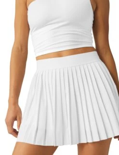 Beyond Yoga If You Pleats Mini Skirt - True White -The Sports Edit beyond yoga if you pleats mini skirt true white NN5152 TW 4