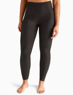 Beyond Yoga SoftMark High Waisted Midi Legging - Charcoal Leopard