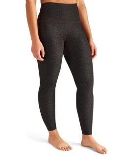 Beyond Yoga SoftMark High Waisted Midi Legging - Charcoal Leopard -The Sports Edit beyond yoga softmark hw midi legging charcoal leopard PY3243 3