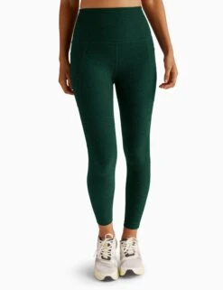 Beyond Yoga SPACEDYE OUT OF POCKET HIGH WAISTED MIDI LEGGINGDARK SPRUCE GREEN HEATHER