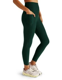Beyond Yoga SPACEDYE OUT OF POCKET HIGH WAISTED MIDI LEGGINGDARK SPRUCE GREEN HEATHER -The Sports Edit beyond yoga spacedye out of pocket hw midi legging dark spruce green heather sd3452 2
