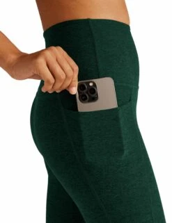 Beyond Yoga SPACEDYE OUT OF POCKET HIGH WAISTED MIDI LEGGINGDARK SPRUCE GREEN HEATHER -The Sports Edit beyond yoga spacedye out of pocket hw midi legging dark spruce green heather sd3452 4