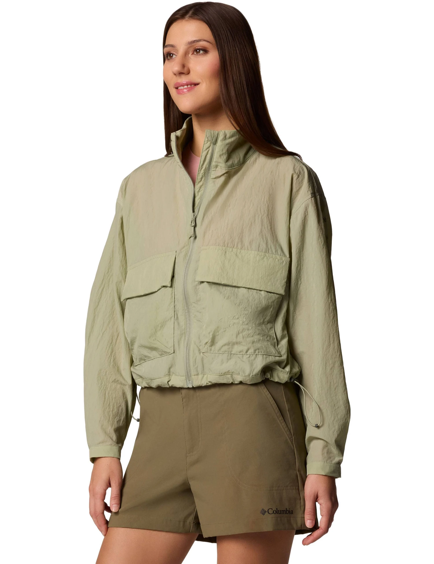 Columbia Paracutie Cropped Cargo Windbreaker - Safari 5 Columbia Paracutie Cropped Cargo Windbreaker - Safari - Image 3