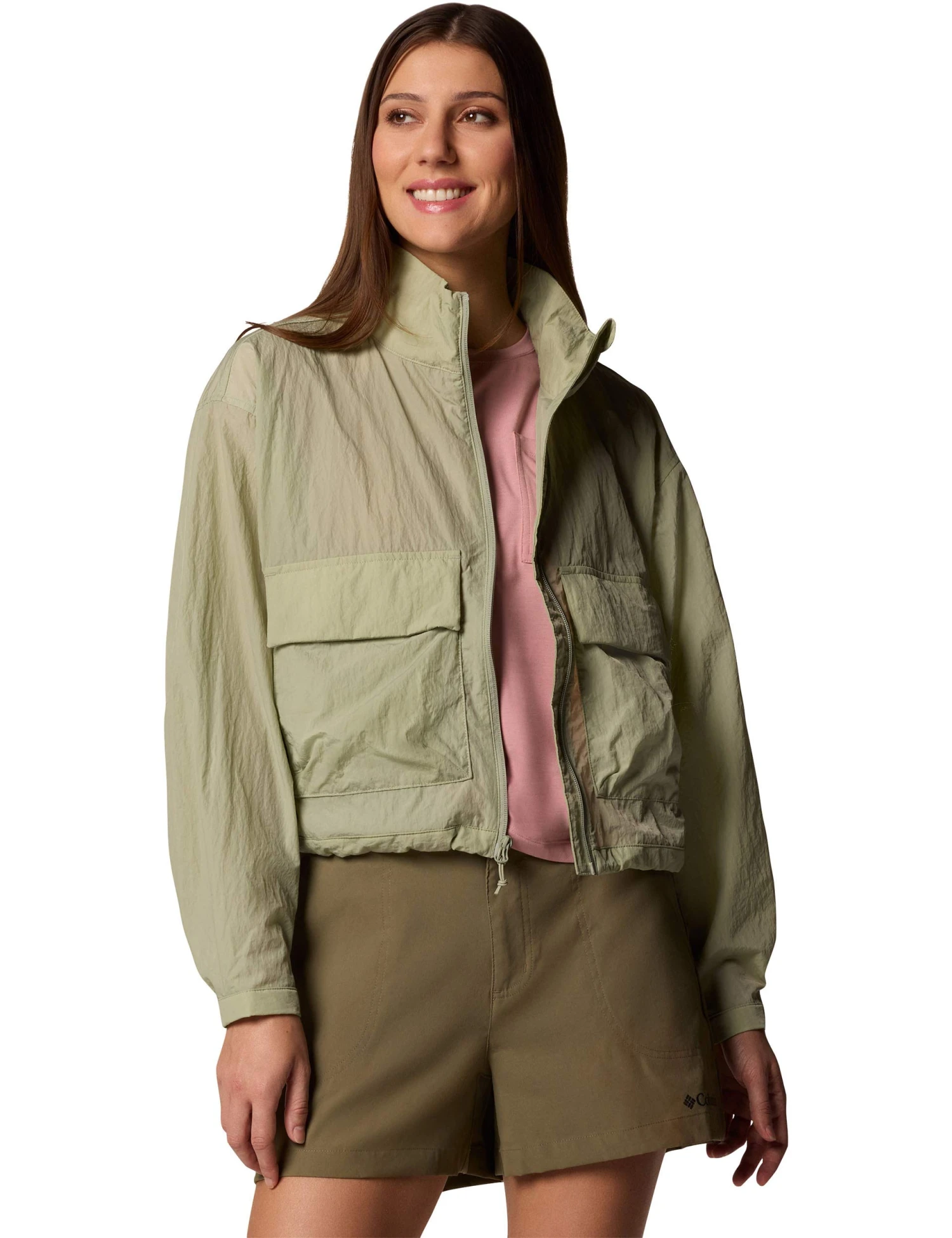 Columbia Paracutie Cropped Cargo Windbreaker - Safari 3 Columbia Paracutie Cropped Cargo Windbreaker - Safari
