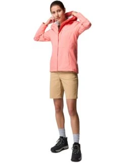 Columbia Pouring Adventure III Waterproof Hiking Jacket - Alpenglow -The Sports Edit columbia pouring adventure iii waterproof hiking jacket alpenglow 2117191685 2