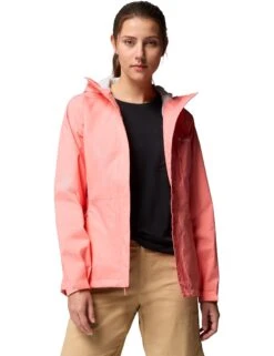 Columbia Pouring Adventure III Waterproof Hiking Jacket - Alpenglow -The Sports Edit columbia pouring adventure iii waterproof hiking jacket alpenglow 2117191685 3