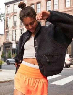 Hit The Slopes Fleece Jacket - Black -The Sports Edit fp movement hit the slopes fleece jacket black 2