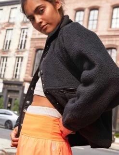 Hit The Slopes Fleece Jacket - Black -The Sports Edit fp movement hit the slopes fleece jacket black 4