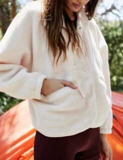 Hit The Slopes Fleece Jacket - Canvas -The Sports Edit fp movement hit the slopes fleece jacket canvas 8