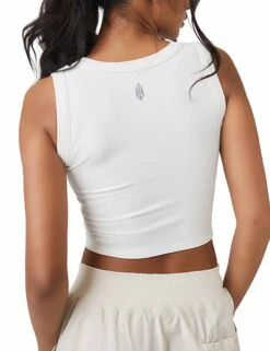 Free Throw Muscle Tank - White -The Sports Edit free people movement free throw muscle tank white OB1645044 1100 3