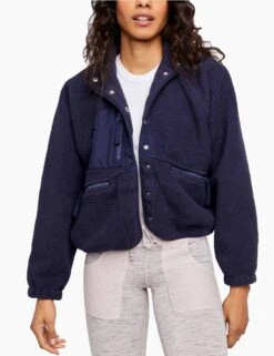 Hit The Slopes Fleece Jacket - Deepest Navy -The Sports Edit free people movement hit the slopes fleece jacket deepest navy OB921410 5413 1