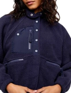 Hit The Slopes Fleece Jacket - Deepest Navy -The Sports Edit free people movement hit the slopes fleece jacket deepest navy OB921410 5413 2