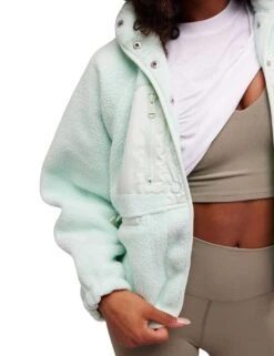 Hit The Slopes Fleece Jacket - Pistachio -The Sports Edit free people movement hit the slopes fleece jacket pistachio ob921410 3323 5