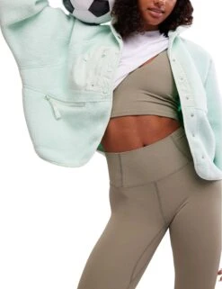 Hit The Slopes Fleece Jacket - Pistachio -The Sports Edit free people movement hit the slopes fleece jacket pistachio ob921410 3323 6