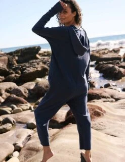 Hot Shot Long-Sleeve Onesie - Midnight Navy -The Sports Edit free people movement hot shot long sleeve onesie midnight navy ob1396643 4405 7