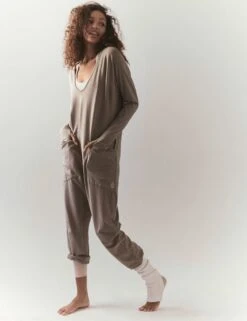 Hot Shot Long-Sleeve Onesie - Sage Stone 7 Hot Shot Long-Sleeve Onesie - Sage Stone -The Sports Edit free people movement hot shot long sleeve onesie sage stone ob1396643 3270 4