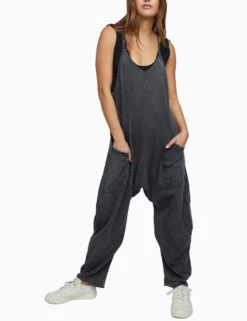 Hot Shot Onesie - Washed Black -The Sports Edit free people movement hot shot onesie washed black OB1239677 0010 1