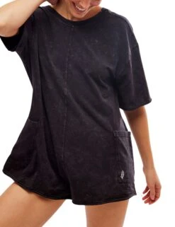 Hot Shot Tee Romper - Black 13 Hot Shot Tee Romper - Black -The Sports Edit free people movement hot shot tee romper black ob1960599 0010 4