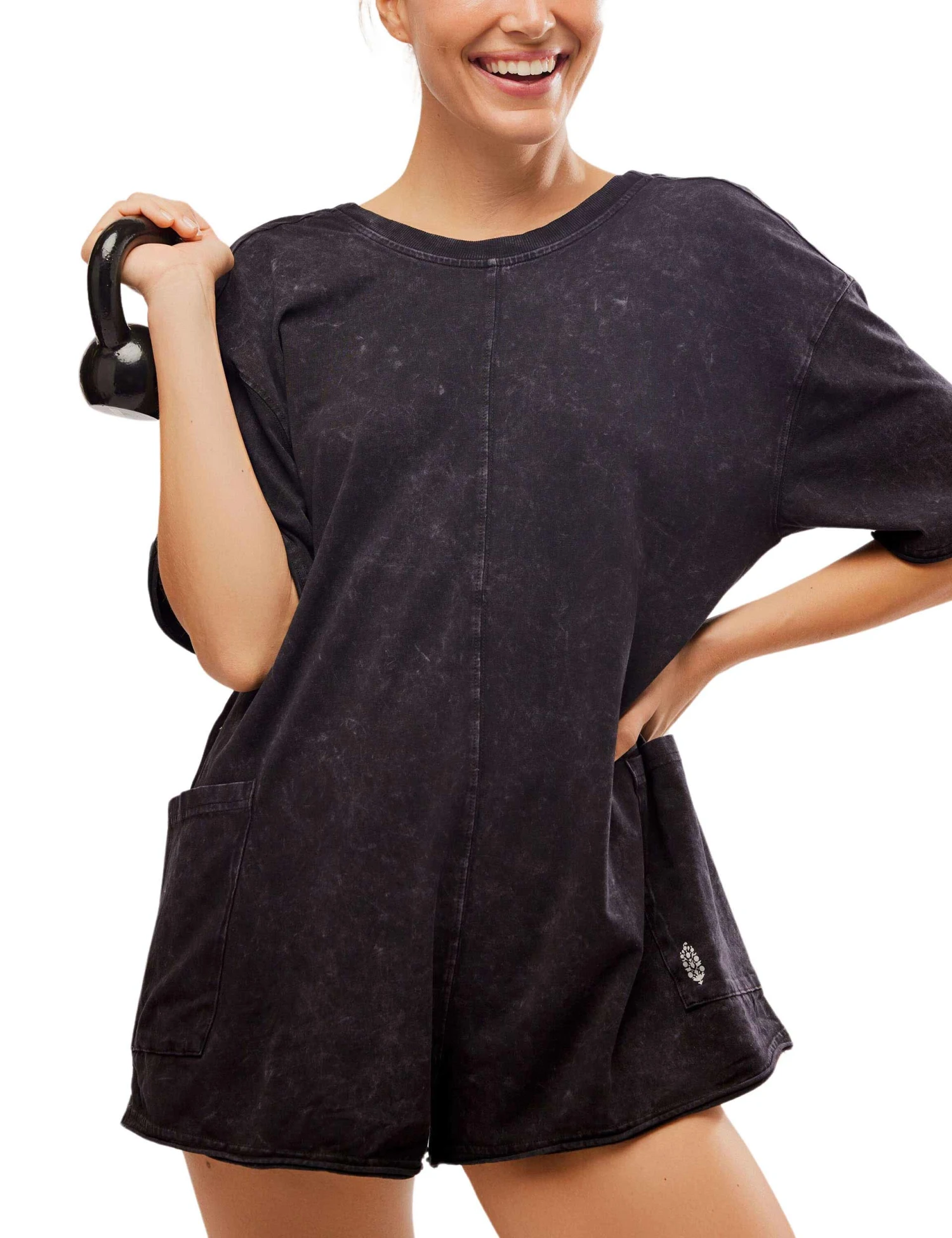 Hot Shot Tee Romper - Black 7 Hot Shot Tee Romper - Black - Image 5