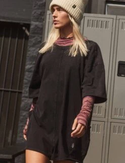 Hot Shot Tee Romper - Black 16 Hot Shot Tee Romper - Black -The Sports Edit free people movement hot shot tee romper black ob1960599 0010 7