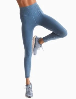 High Waisted 7/8 Good Karma Leggings - Coastline