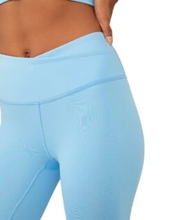 High Waisted 7/8 Wrap Lose Control Leggings - Alaskan Blue -The Sports Edit free people movement hw 7 8 wrap lose control leggings alaskan blue OB1405439 5413 3