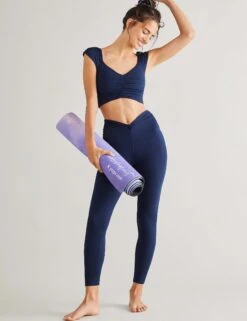 High Waisted Ankle Breathe Deeper Leggings - Midnight Navy -The Sports Edit free people movement hw ankle breathe deeper leggings midnight navy 5