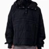 Pippa Packable Pullover Puffer - Black