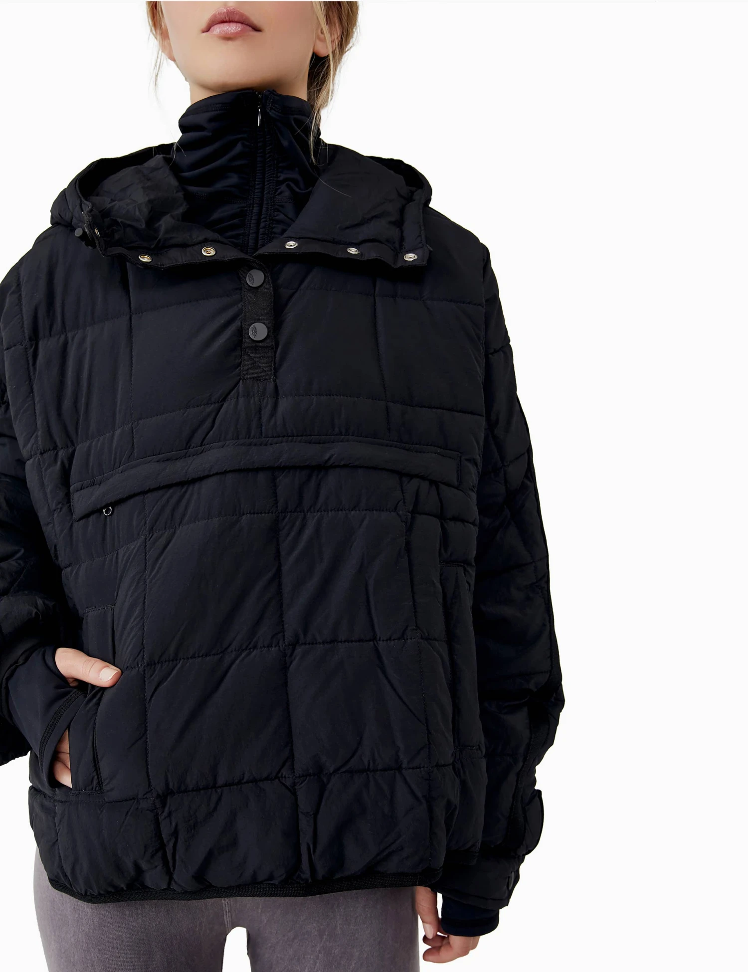 Pippa Packable Pullover Puffer - Black 6 Pippa Packable Pullover Puffer - Black - Image 4