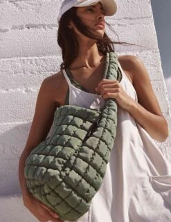 Quilted Carryall - Washed Sage 9 Quilted Carryall - Washed Sage -The Sports Edit free people movement quilted carryall washed sage 5